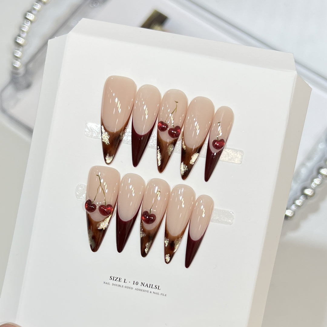 Artistic Floral Design Stiletto Press-On Nail Set Stornfield