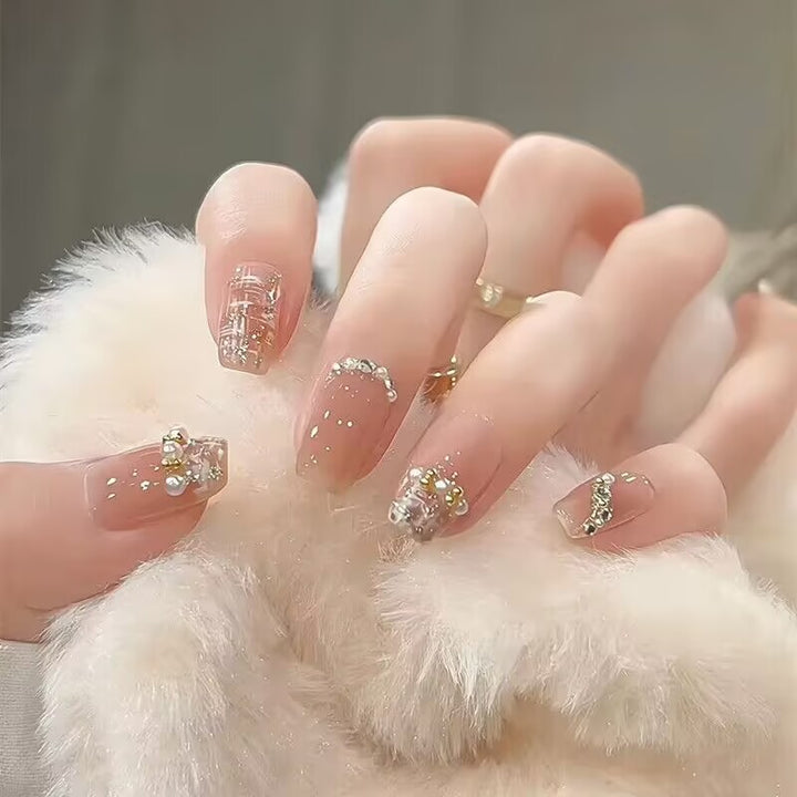 Artistic Ocean-Inspired Press-On Nail Design Stornfield