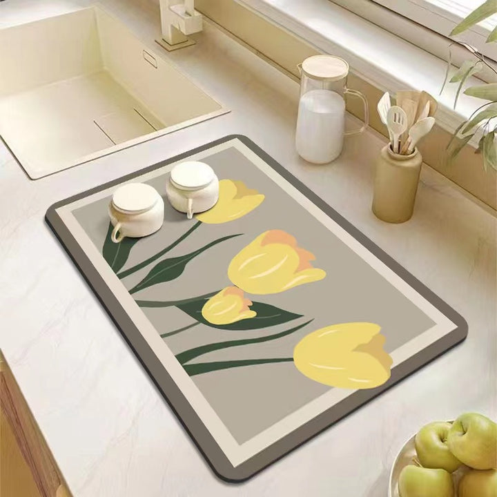 Floral Patterns Kitchen Mat Stornfield