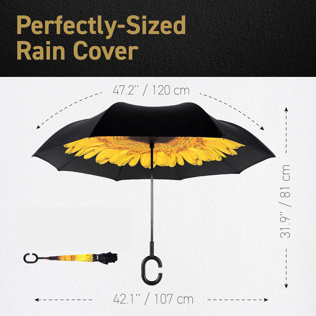 Ladies Automatic Umbrella with Elegant C-Handle Stornfield