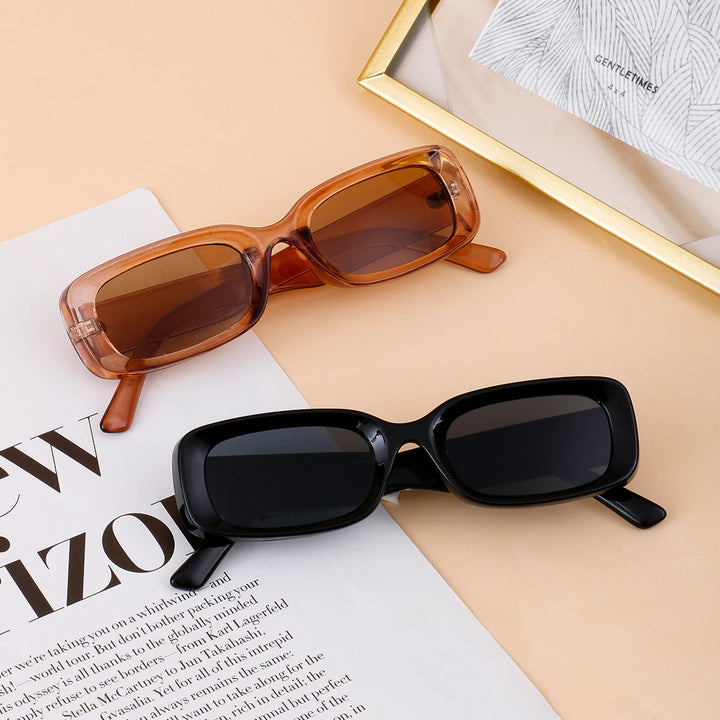 Ladies fashionable sunglasses in retro style with wide frame Stornfield