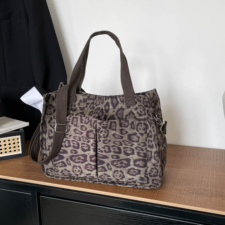 WoChic Leopard Print Utility Tote Bag Stornfield