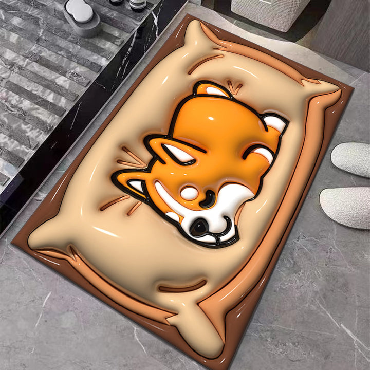 Cute Cartoon Cat Shape Bath Mat Stornfield
