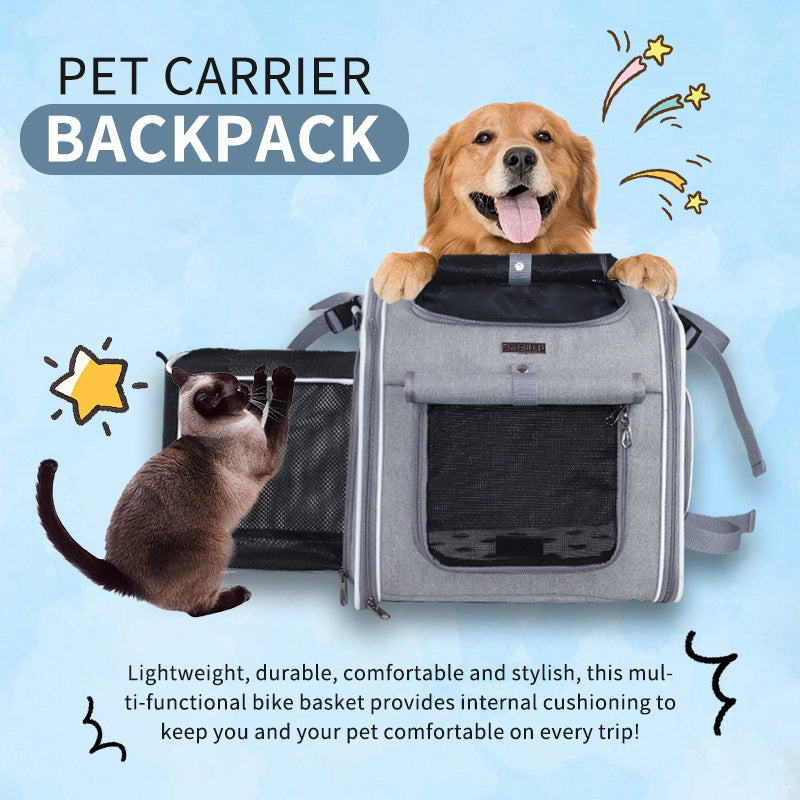 ventilated collapsible pet carrier backpack with reinforced frame Stornfield
