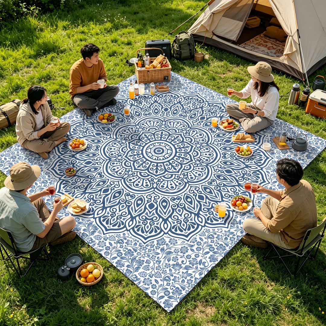 Mandala Design Beach Mat Stornfield