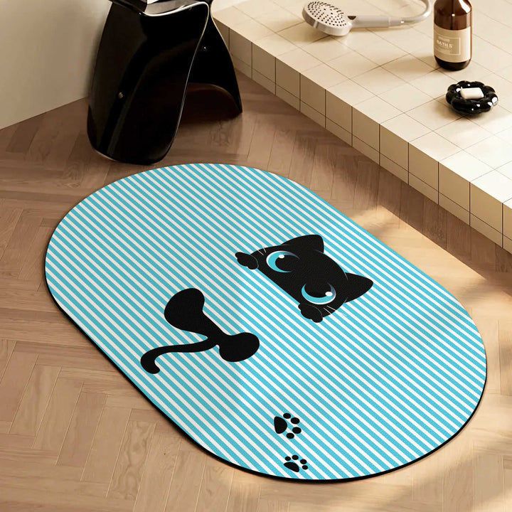 Cat-Themed Decorative Area Mat