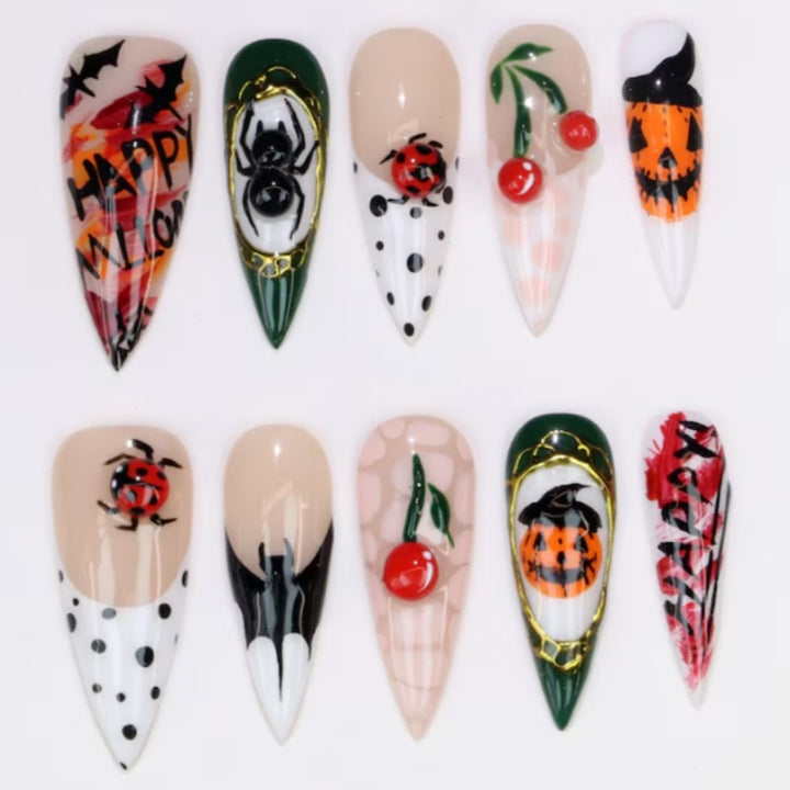 Halloween-Themed Press-On Nail Set Stornfield