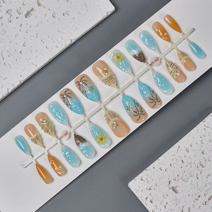 Artistic Floral-Inspired Press-On Nails Stornfield