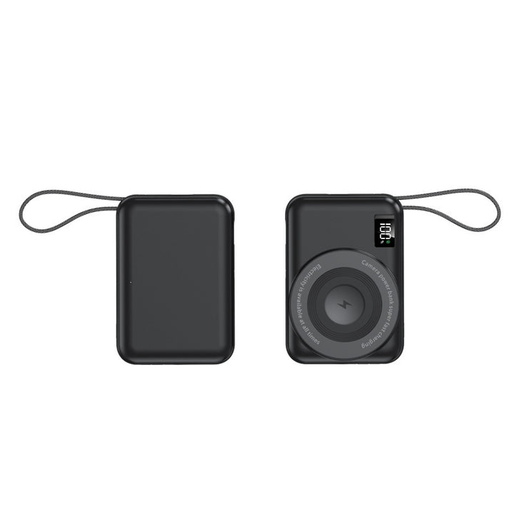 Portable power bank with integrated Qi charging function and digital display Stornfield