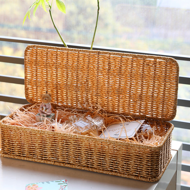 Unisex Rectangular Storage Basket with Removable Fabric Insert Stornfield
