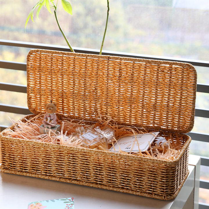 Unisex Rectangular Storage Basket with Removable Fabric Insert Stornfield