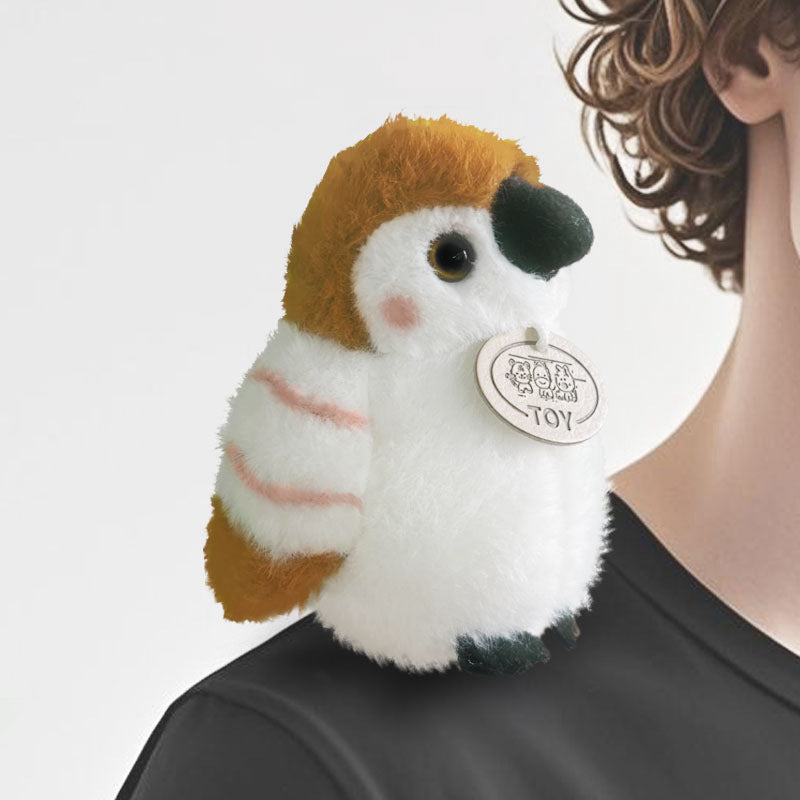 Plush Shoulder-Sitting Toucan Clip-On Companion with Metal Clip and Soft Huggable Body Stornfield