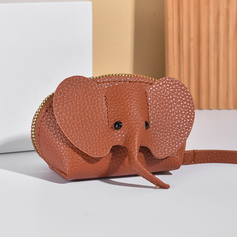 Cute Elephant-Themed Zippered Coin Purse Stornfield