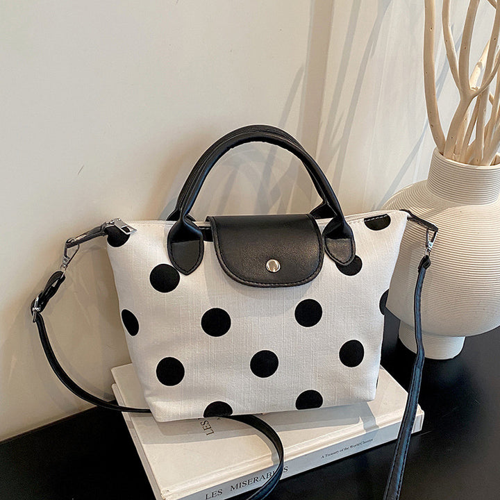 Polka Dot Canvas Handbag
