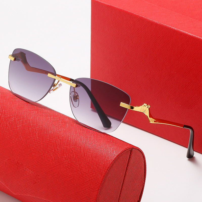 Women's fashionable sunglasses with asymmetrical frame and comfortable nose pads Stornfield