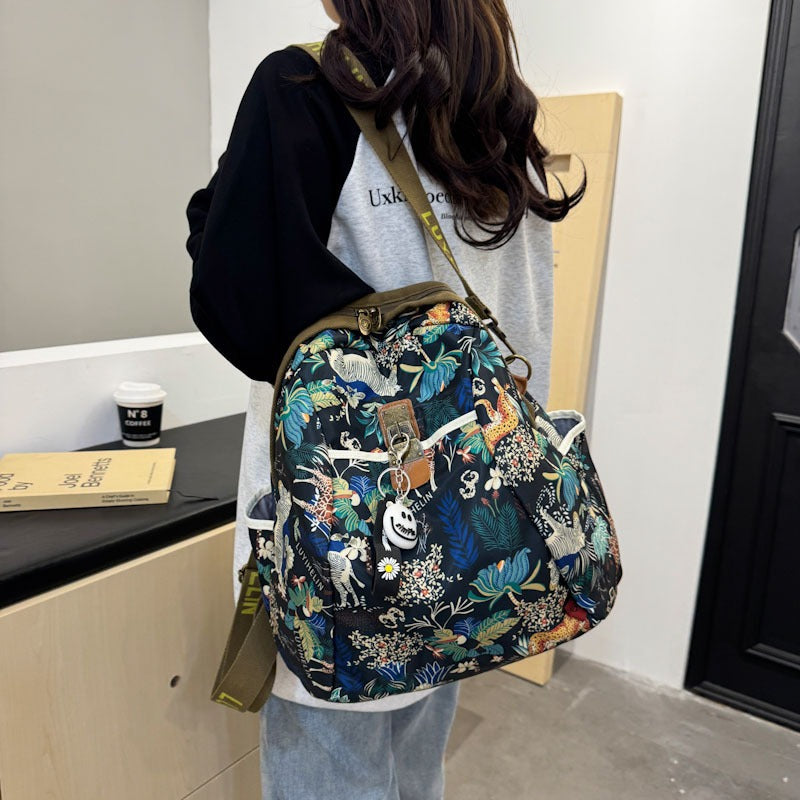 Artistic Floral Patterned Backpack Stornfield