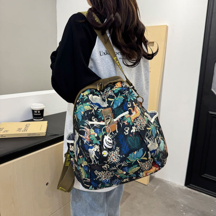 Artistic Floral Patterned Backpack Stornfield