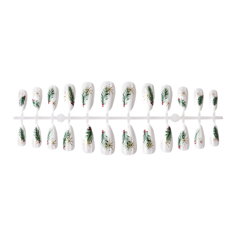 Festive Botanical Press-On Nail Art Stornfield
