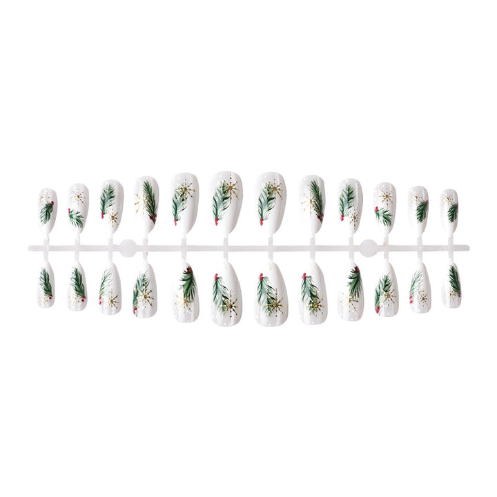 Festive Botanical Press-On Nail Art Stornfield