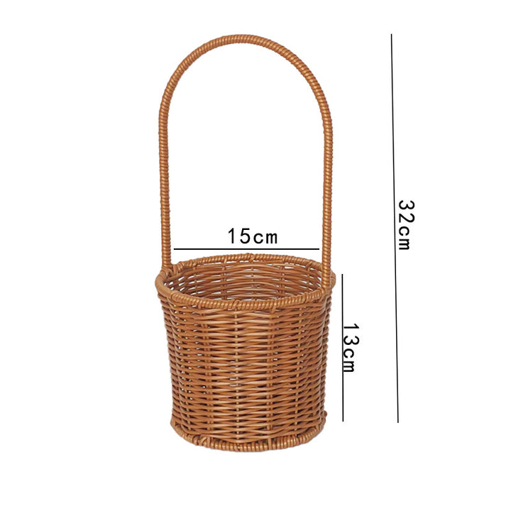 Handcrafted Wicker Storage Basket with Handle Stornfield