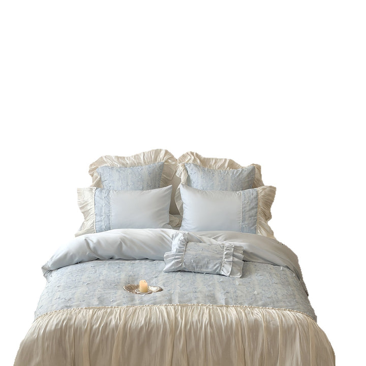 Watercolor Butterfly Ruffled Duvet & Euro Sham Set