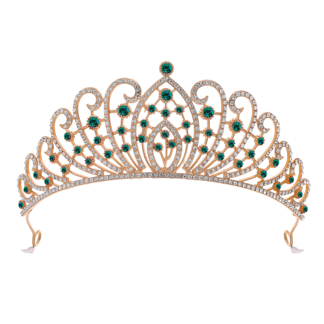 Ladies Elegant Rhinestone Tiara with Floral Details Stornfield