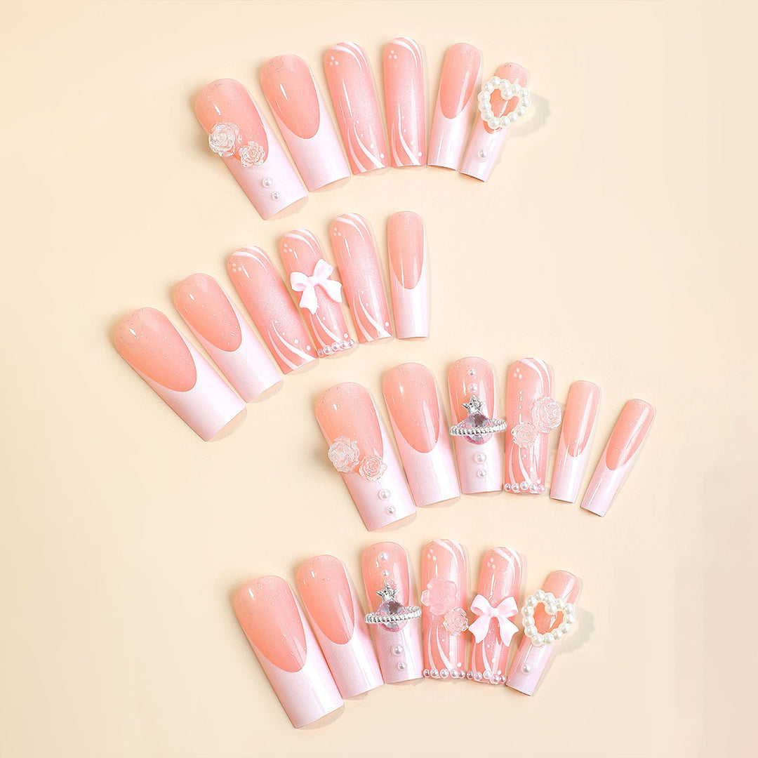 Elegant Full-Cover Press-On Nail Set Stornfield
