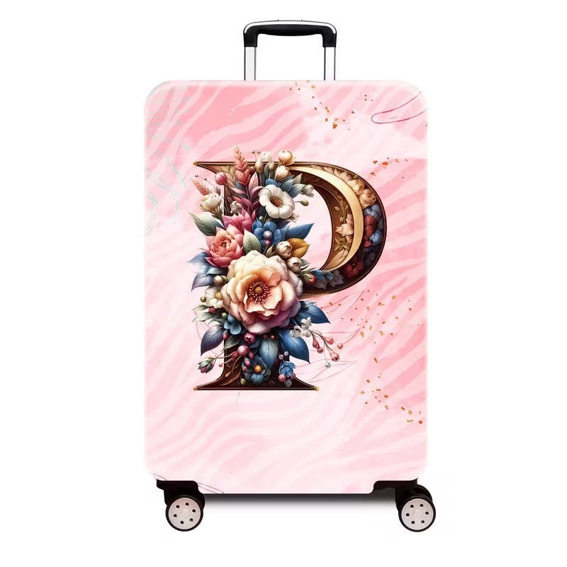 Ladies hard shell suitcase with luxurious floral design Stornfield