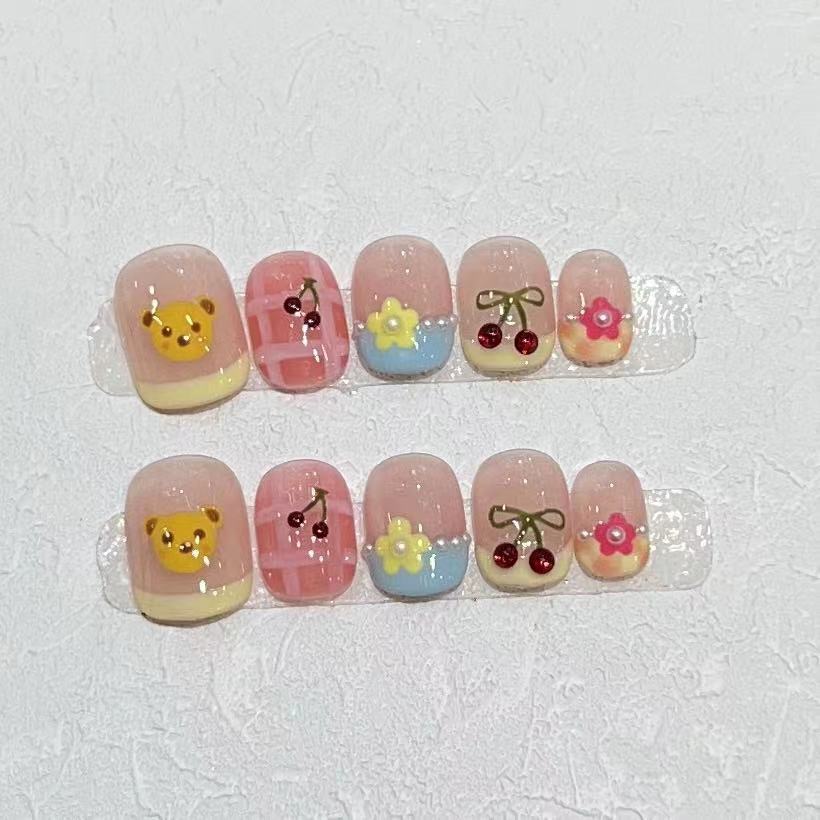 Whimsical Character Design Press-On Nail Set Stornfield