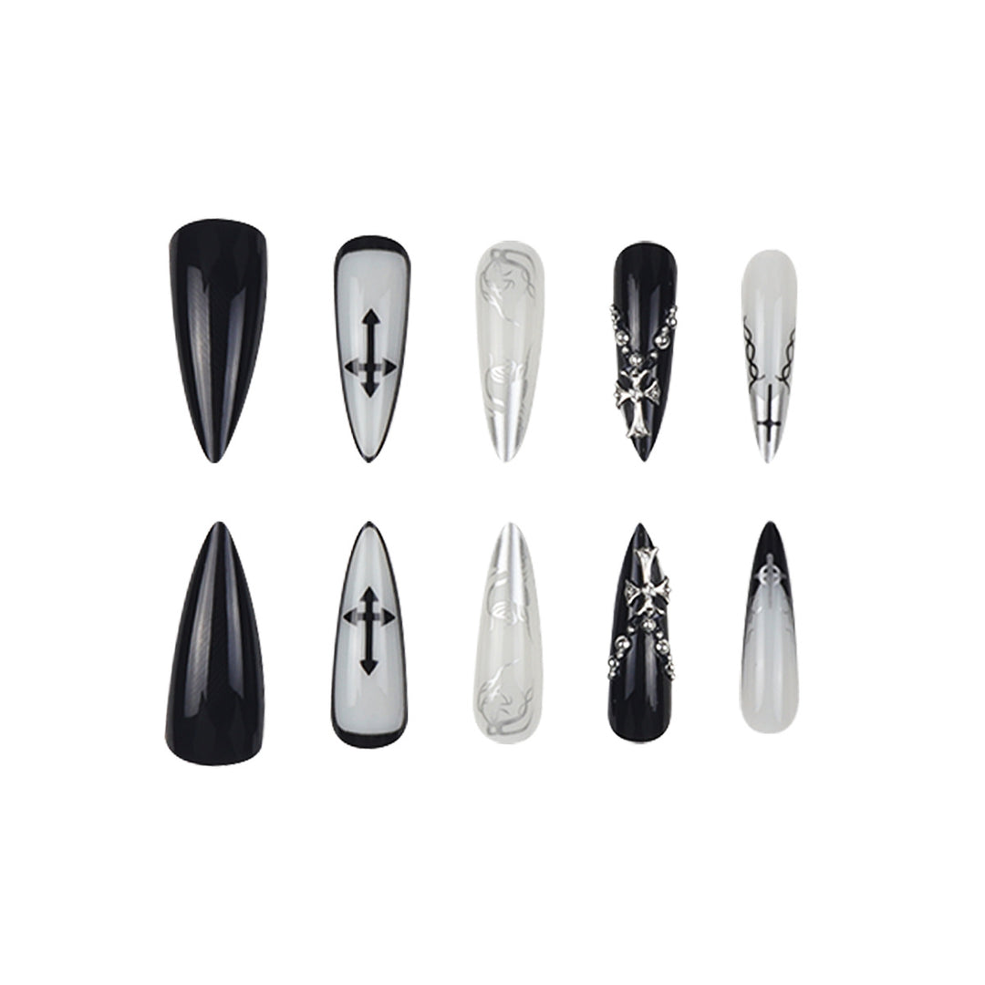 Artistic Gothic Stiletto Press-On Nails Stornfield