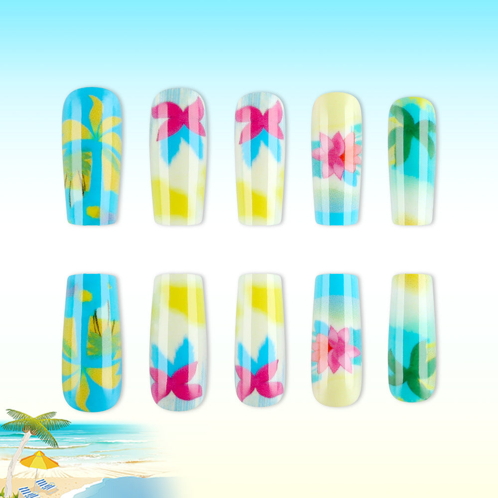 Artistic Tropical Paradise Nail Art Stornfield