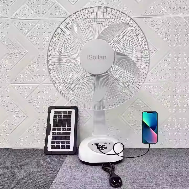 Women's solar-powered fan with intelligent control system and USB connection Stornfield