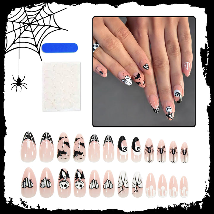 Halloween Artificial Nail Set with Playful-Spooky Designs Stornfield
