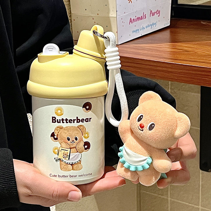 Women's Insulated Water Bottle with Playful Bear Design Stornfield