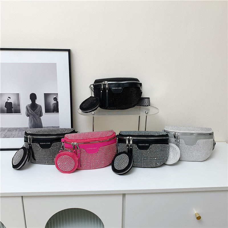 Stylish Rhinestone Embellished Mini Crossbody Bag Stornfield