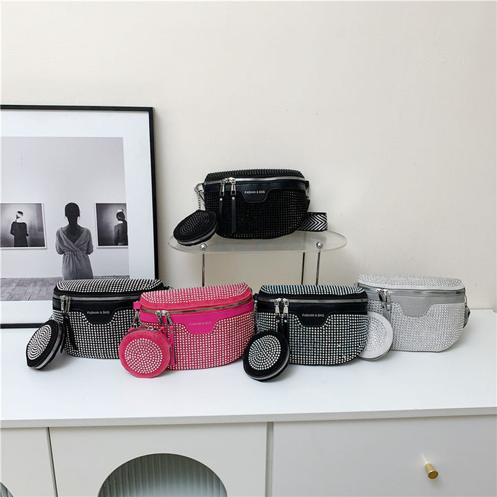 Stylish Rhinestone Embellished Mini Crossbody Bag Stornfield