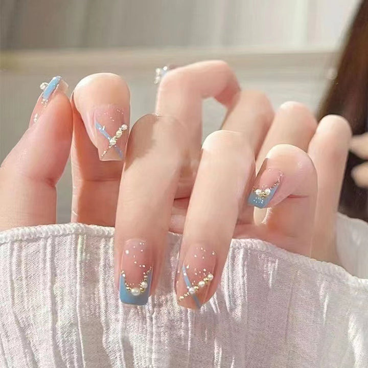 Sparkling Rhinestone Press-On Nail Set Stornfield