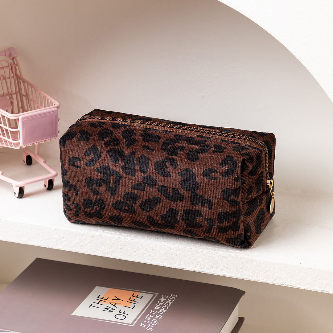 Textured Leopard Print Pencil Case Stornfield