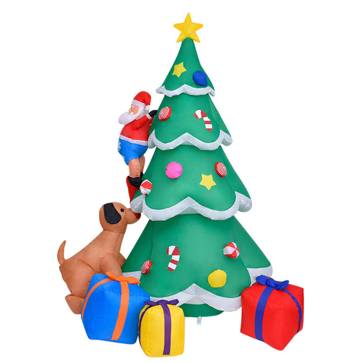 Inflatable Christmas tree with figures
