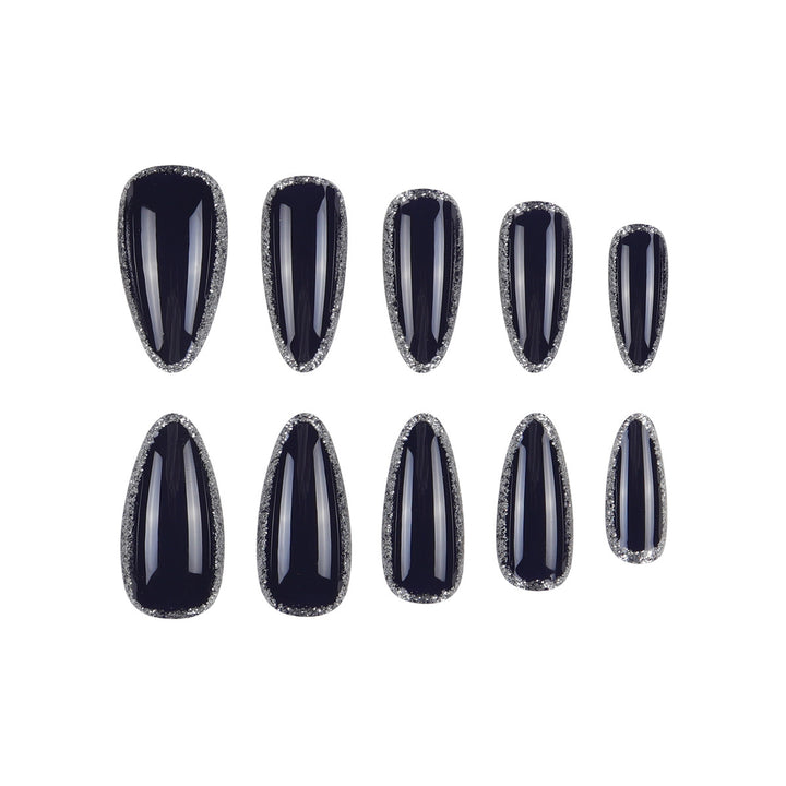 Elegant Stiletto Press-On Nails with Glitter Accent Stornfield