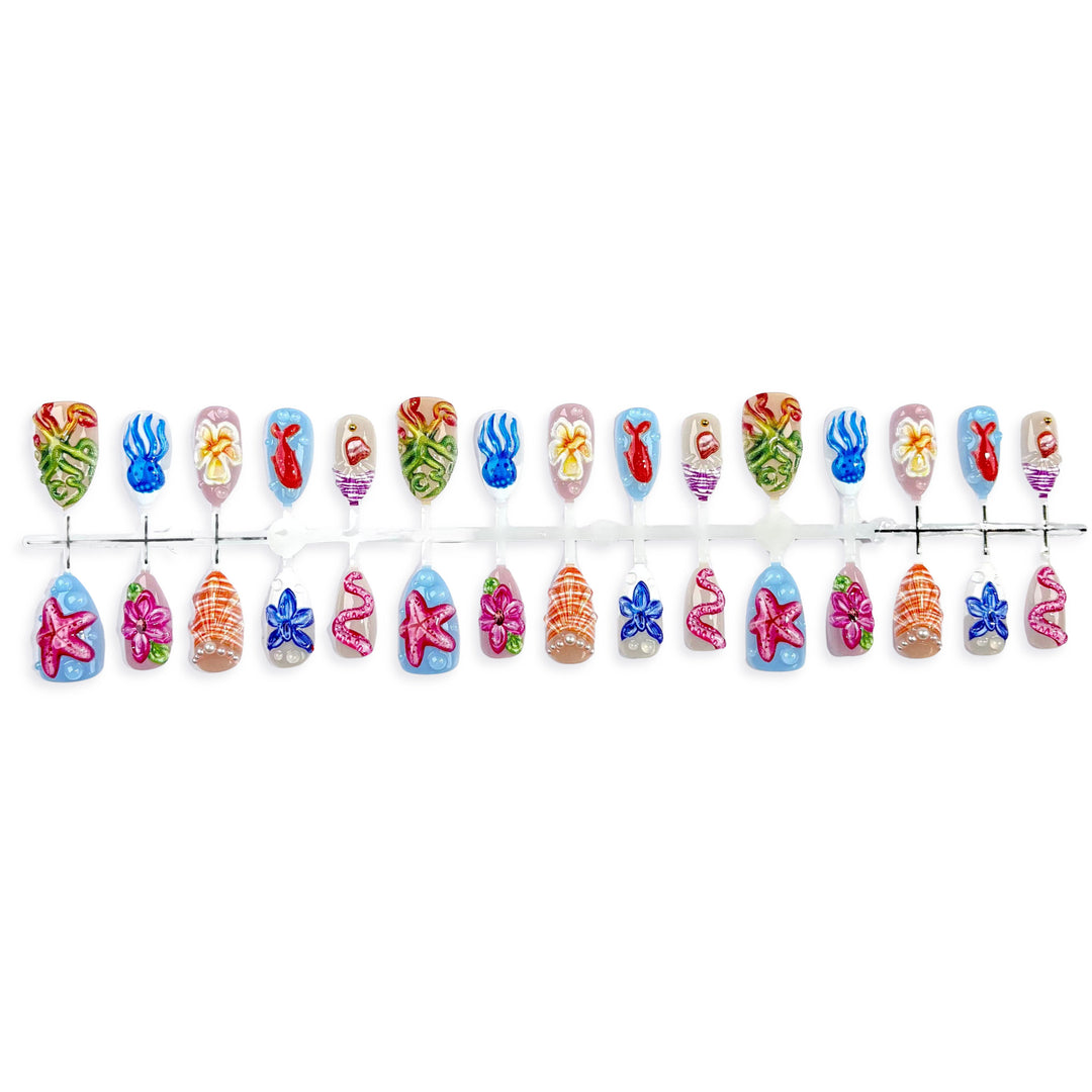Artistic Themed Press-On Nail Set 1790745449