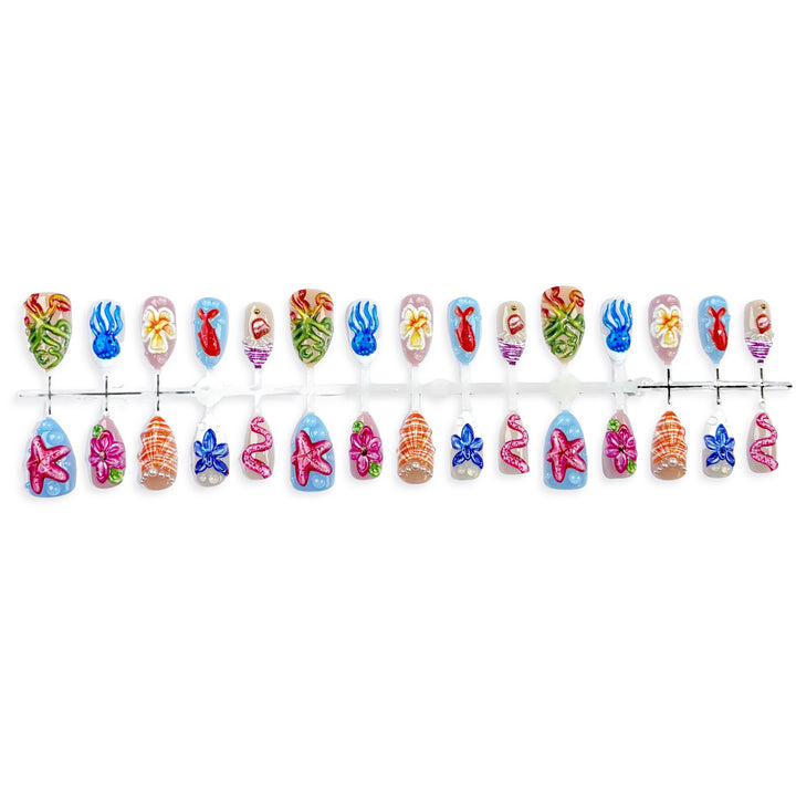 Artistic Themed Press-On Nail Set 1790745449