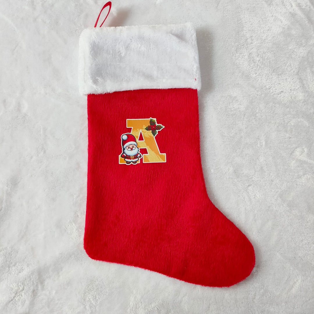 Festive Christmas stocking with customizable design