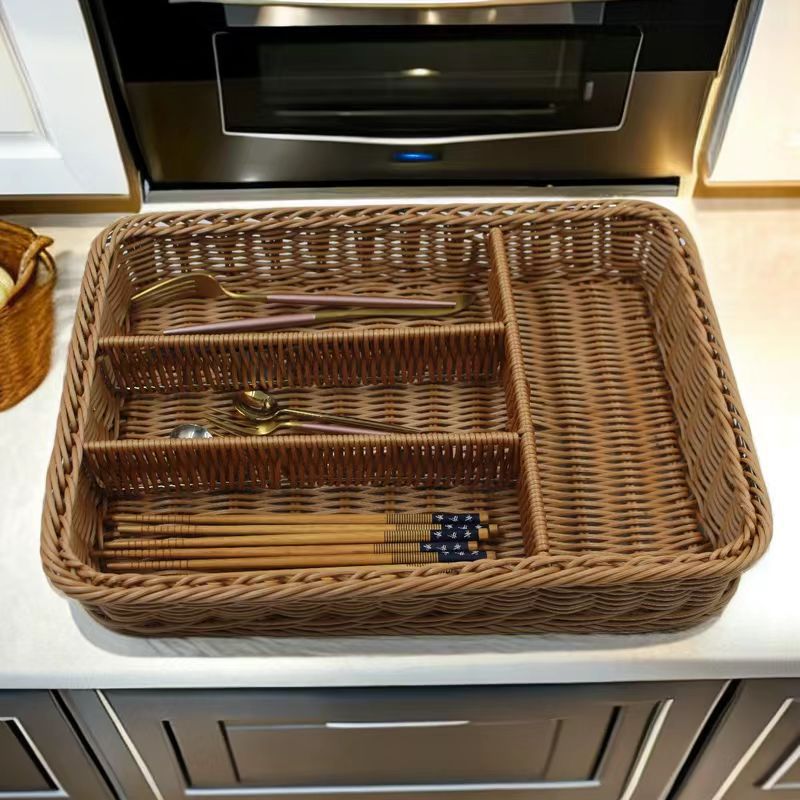 Multi-Sectional Woven Storage Basket Stornfield