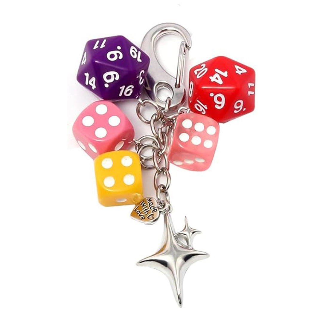Keychain with Colorful Dice Stornfield