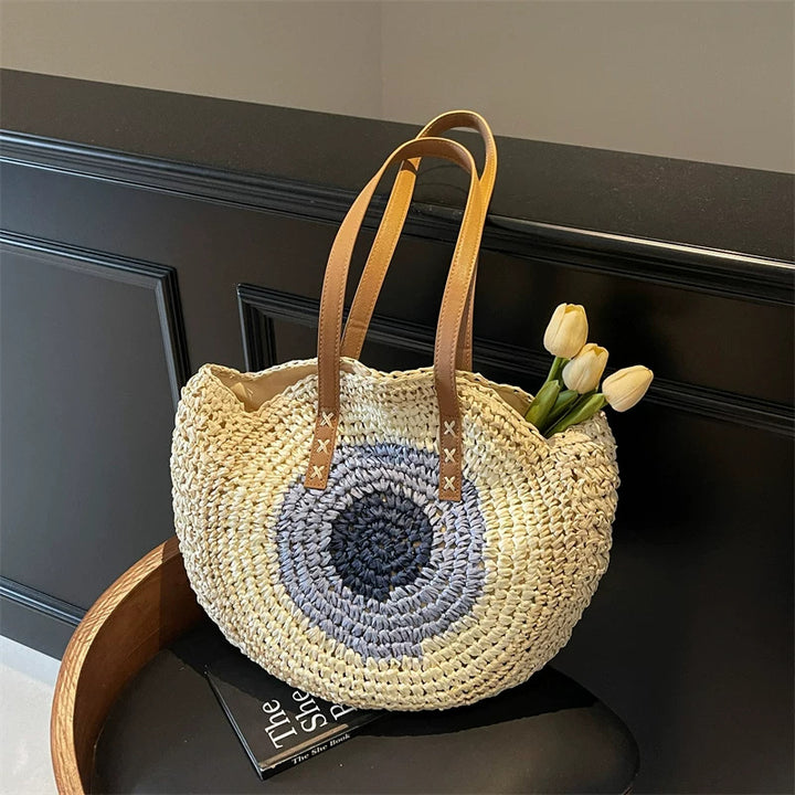 Hand-knotted basket bag with stylish design Stornfield
