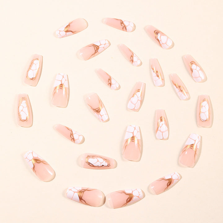 Marble Effect Stiletto Nail Art Extensions Stornfield