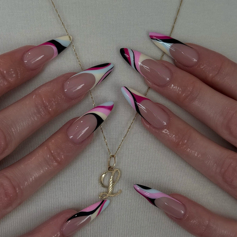 Artistic Long-Lasting Stiletto Press-On Nails Stornfield