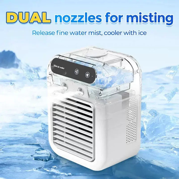 Unisex One Size USB-powered desktop vaporizer cold air cooler and air humidifier with refillable top-fill tank adjustable directional louvers quiet operation Stornfield