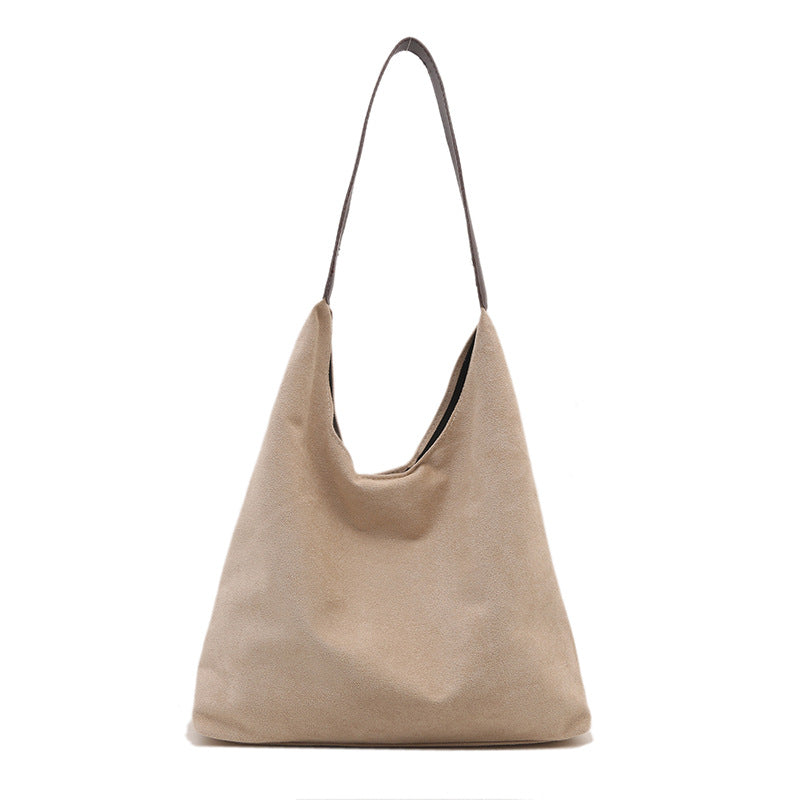 Minimalist Suede Shoulder Bag